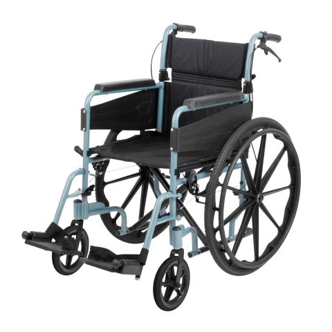 Days Escape Lite Aluminium Self Propelled Wheelchair - 091566249 - Silver Blue