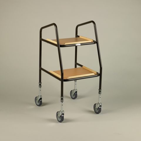 Days Adjustable Height Teak Shelf Trolley