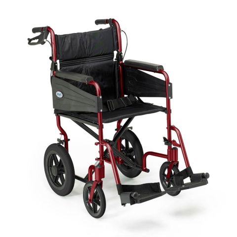 Days Escape Lite Transit Wheelchair in Ruby Red Frame Colour