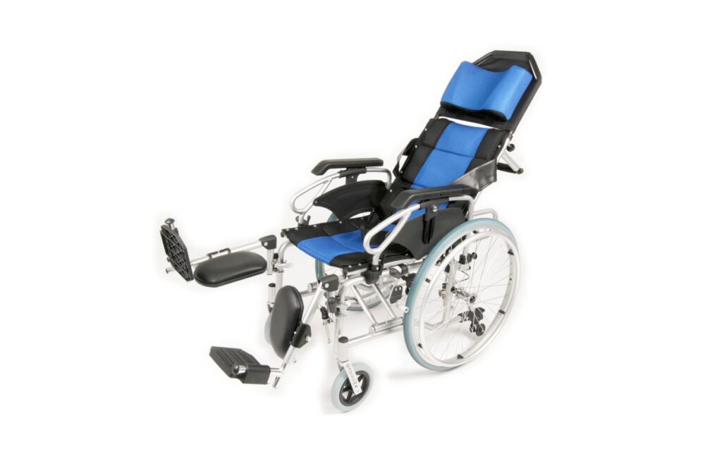 U-Go Esteem reclined Wheelchair with elevated leg rests