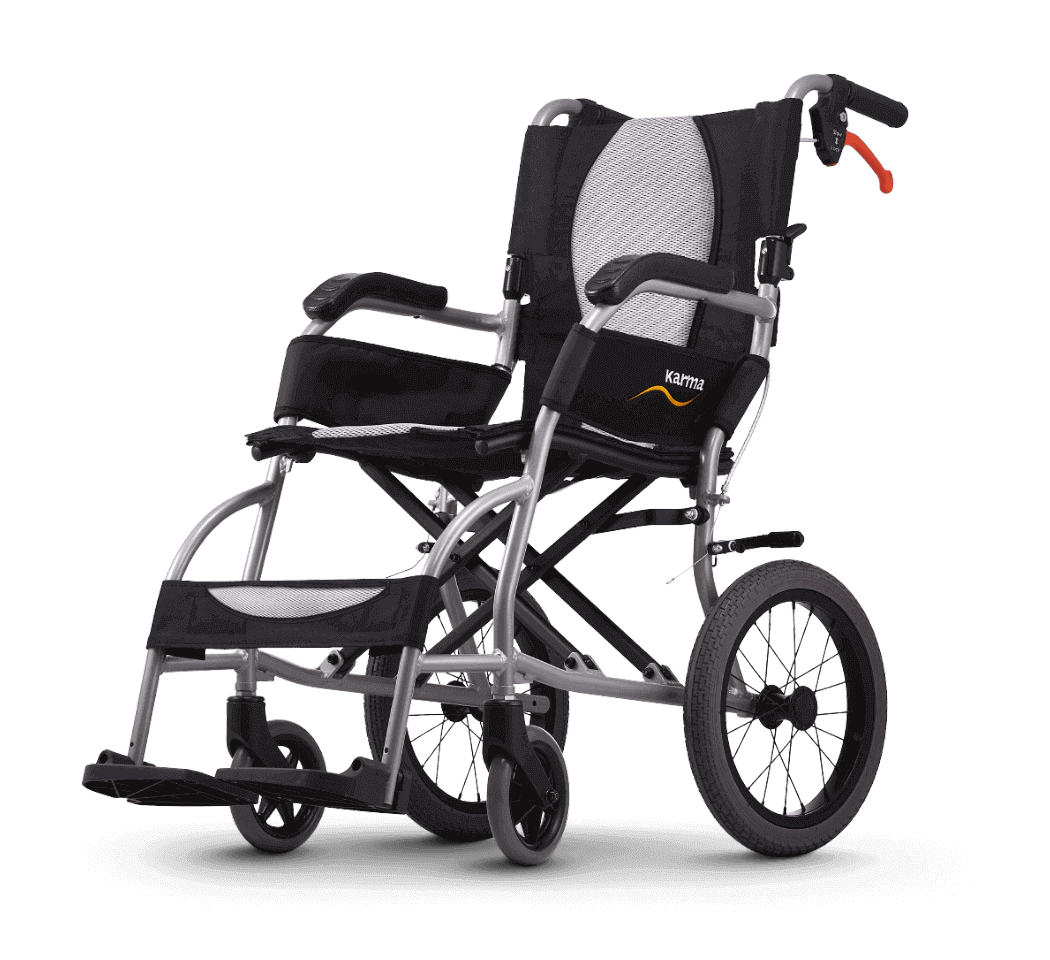 Karma Ergo lite Wheelchair with desk friendly armrests