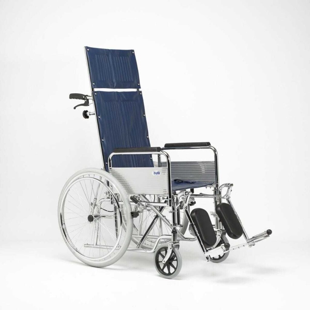 Days 418-24N Reclining Self-Propel Wheelchair in semi reclined position